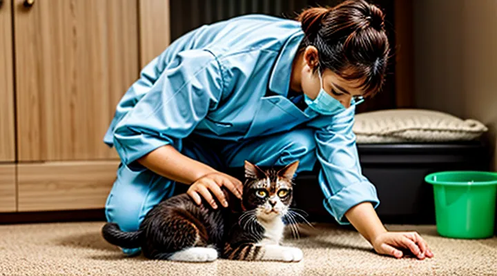 After flea treatment, when can a cat be dewormed?