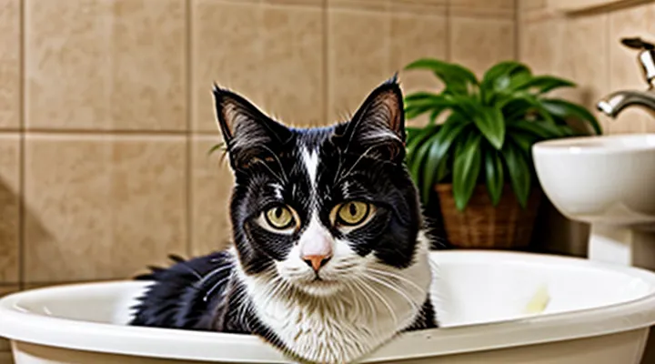 After treating a cat for fleas, how soon can it be bathed?