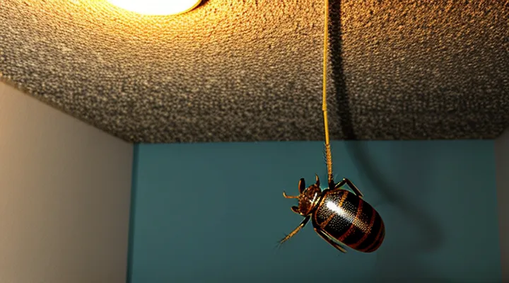 Can a bedbug live under a stretch ceiling?