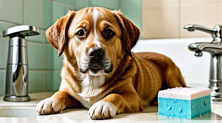 Can you wash a dog with household soap to remove fleas?
