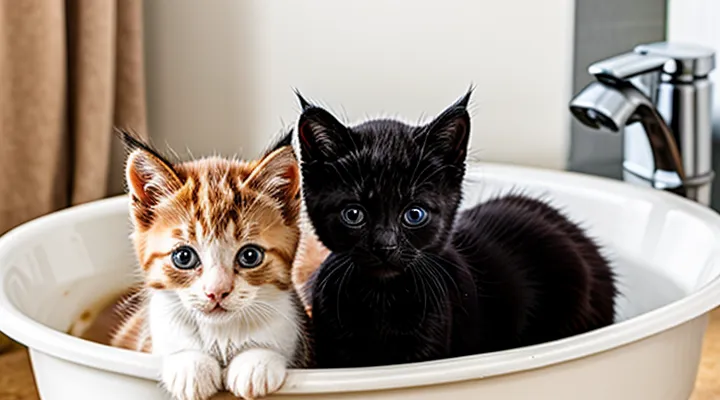 From what age can kittens be bathed for flea treatment?