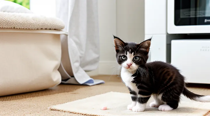 How can a kitten be quickly and effectively washed to remove fleas at home?