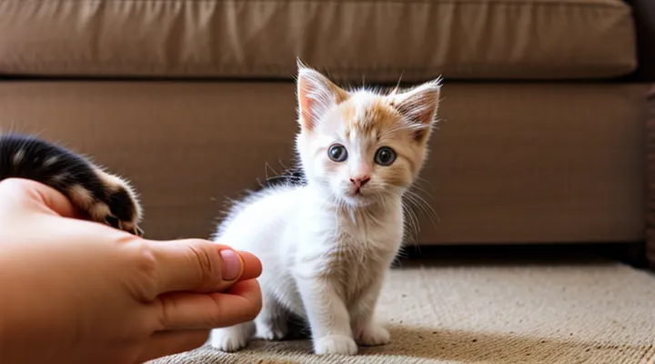 How can a kitten be quickly treated for fleas at home?