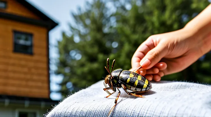 How can a tick be quickly removed from a human at home?