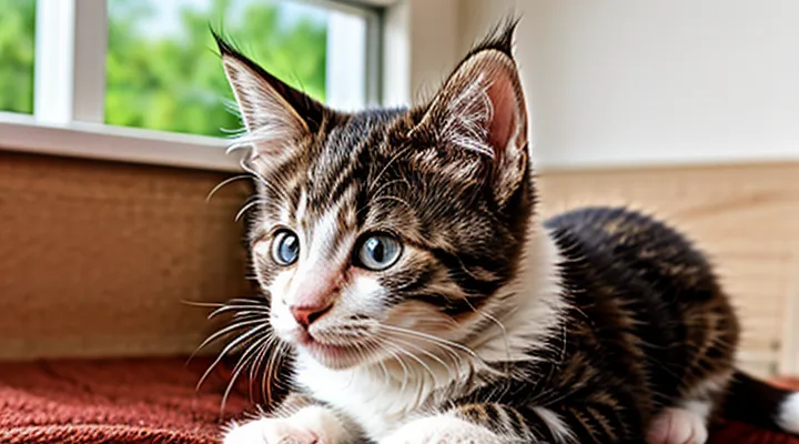 How can ear ticks in a kitten be treated at home?