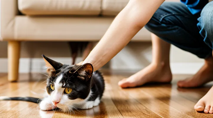 How can fleas be quickly removed from a cat?