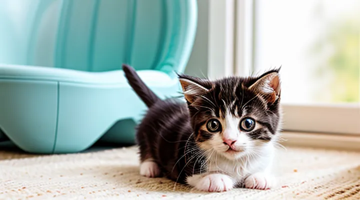 How can fleas be removed from a kitten?