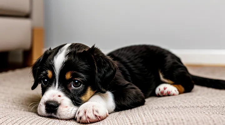 How can fleas be removed from a one‑month‑old puppy?