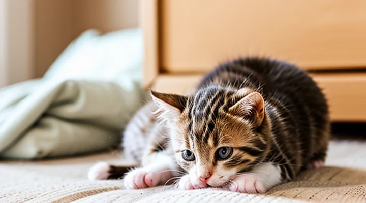 How can fleas be removed from newborn kittens?
