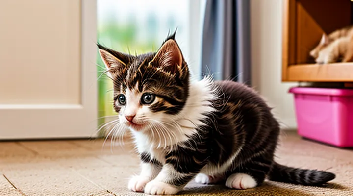 How can fleas be removed from small kittens?