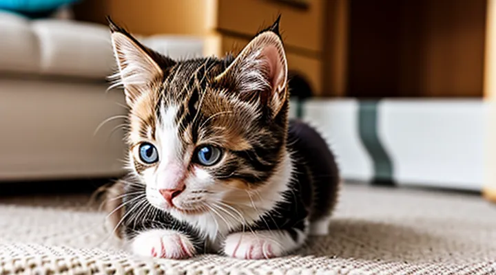 How can fleas be safely eliminated from a two-month-old kitten at home?