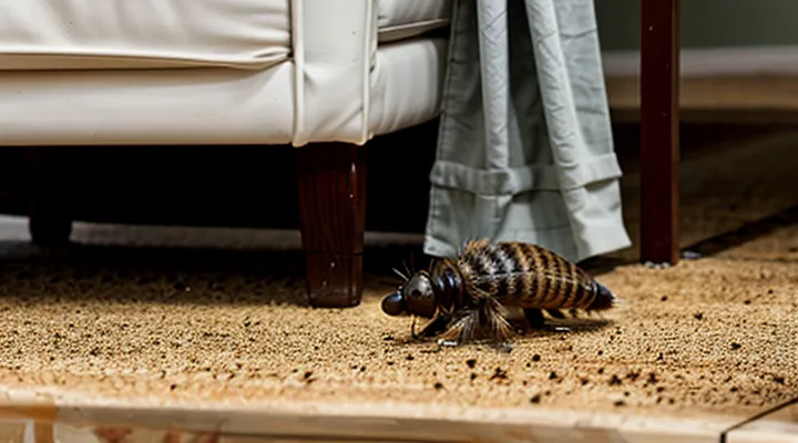 How can ground fleas be eliminated in the house?