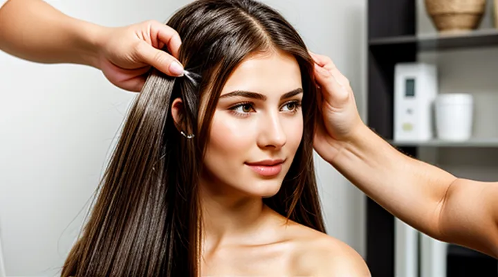 How can head lice be removed from long hair?