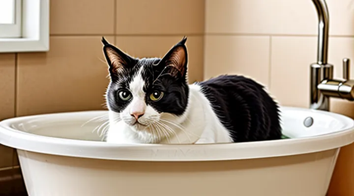How can I bathe a cat for fleas at home?