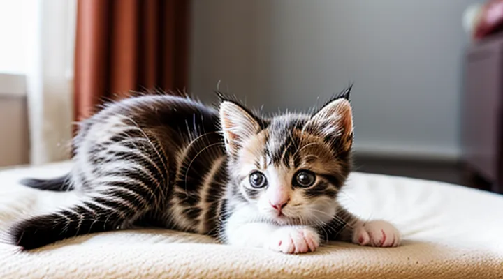 How can I get rid of fleas on a one-month-old kitten?