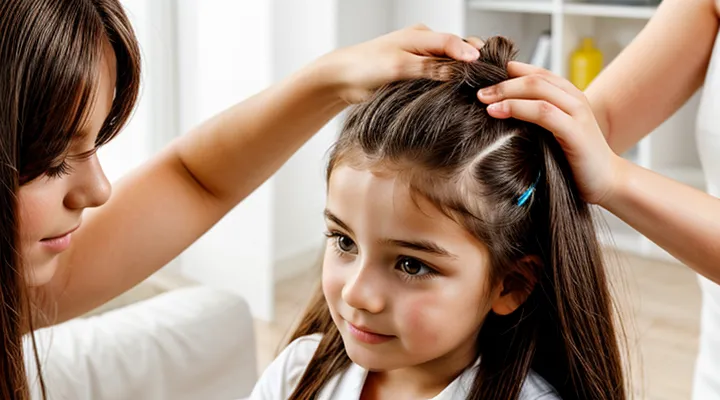How can I quickly remove lice at home from girls with long hair?