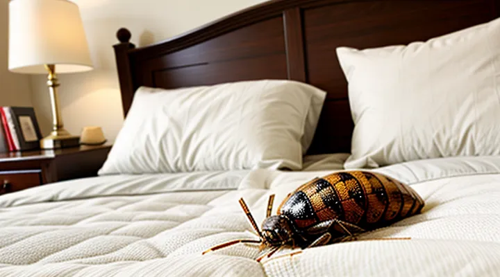 How can I recognize bedbugs on a bed?