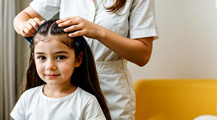 How can lice and nits be quickly removed from a child with long hair?