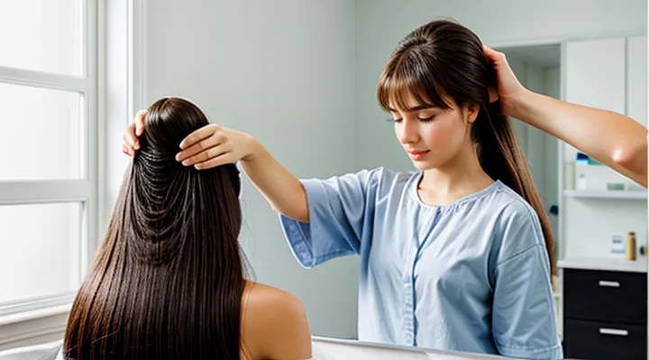 How can lice and nits be quickly removed from long hair at home?