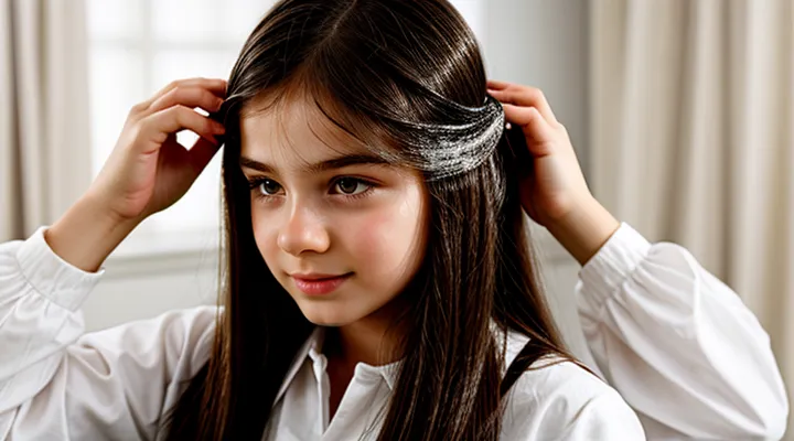 How can lice be eliminated from a girl with long hair?