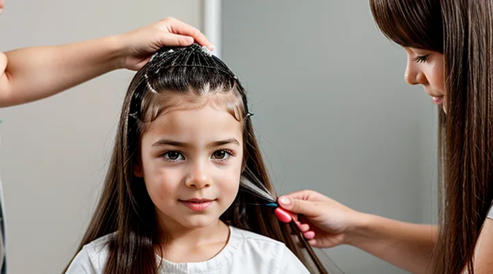 How can lice be quickly and effectively removed from a child with long hair?