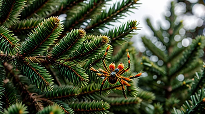 How can spider mites be controlled on fir branches?
