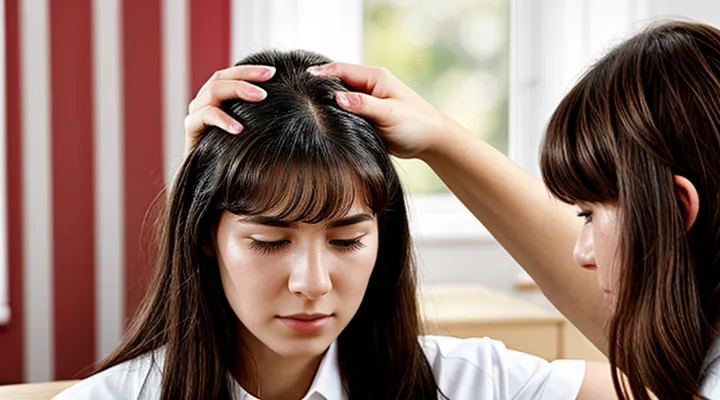 How can the presence of lice on another person be determined?