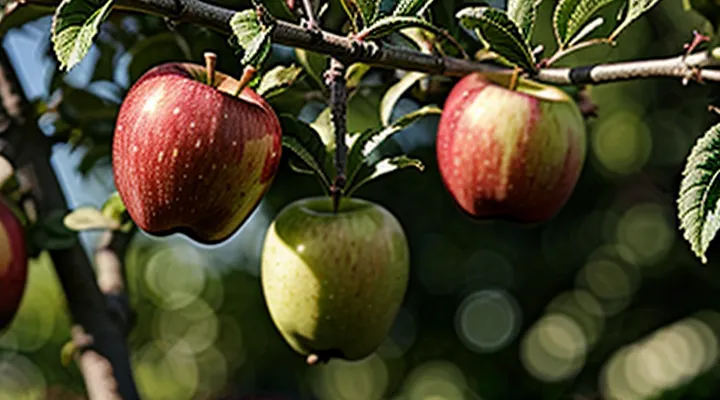 How can ticks be treated on an apple tree?