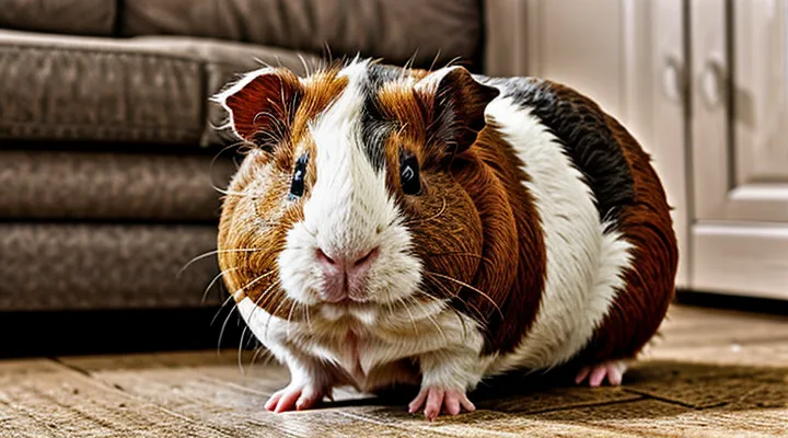 How can you determine if a guinea pig has fleas?