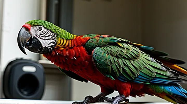 How can you determine if a parrot has fleas?