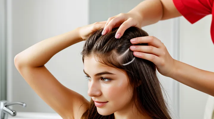 How can you determine the presence of lice in hair?