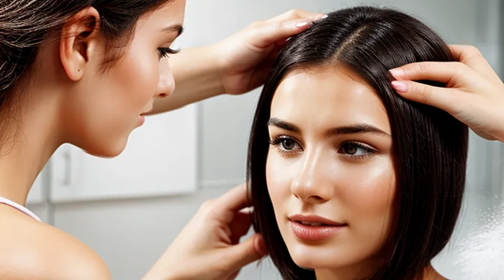 How can you differentiate lice from dandruff on the scalp?