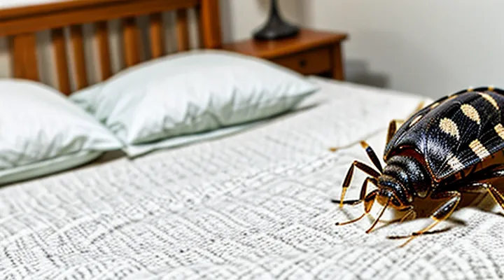 How can you distinguish bedbugs from ticks in a bed?