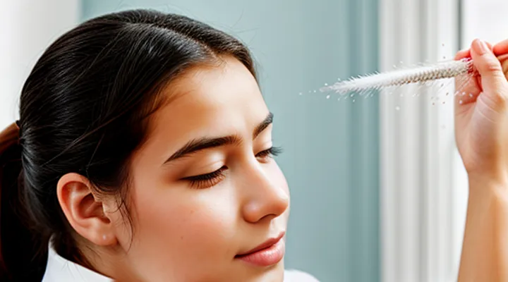 How can you distinguish dandruff from lice eggs?