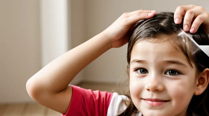 How can you get rid of lice on a child's head?