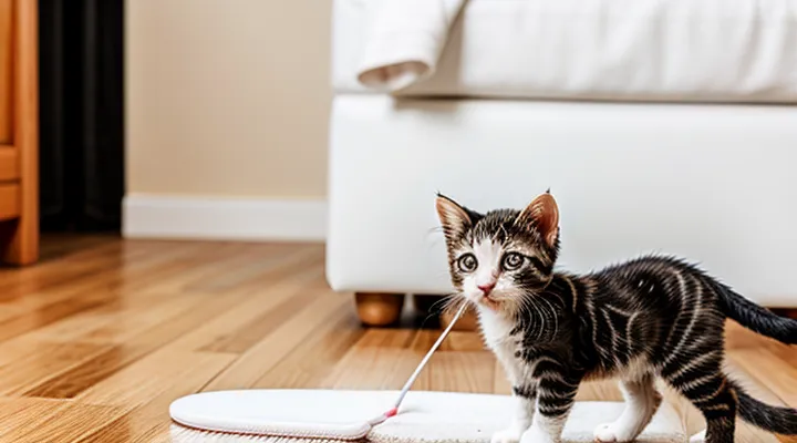 How can you remove fleas from a one‑month‑old kitten?