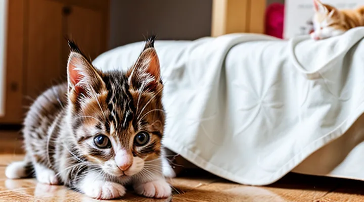 How can you remove fleas from very young kittens under one month old?