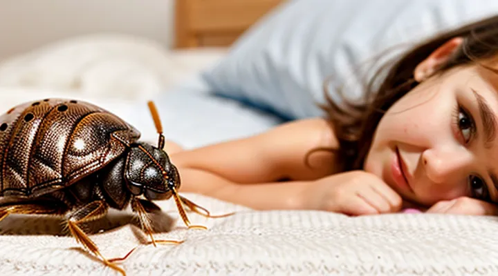 How do bedbug bites appear on a child's skin?