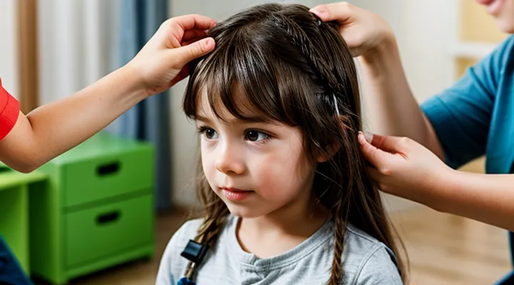 How do lice appear on children's hair?