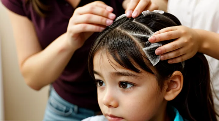 How do lice appear on the head?