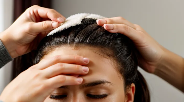 How do lice become established on a person's head?