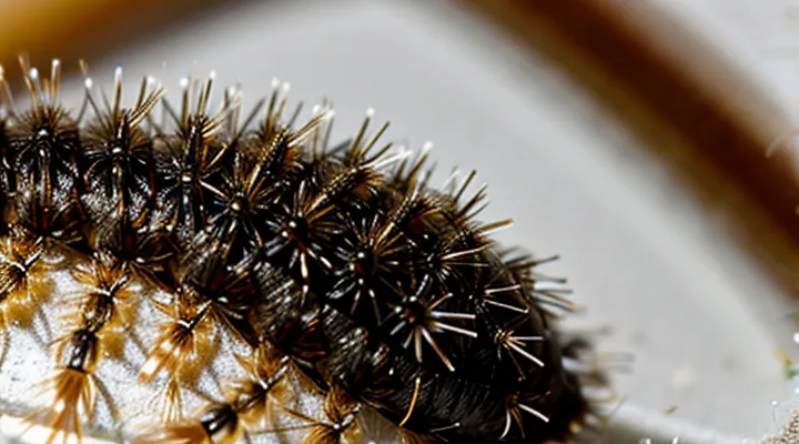 How do lice larvae look on hair?