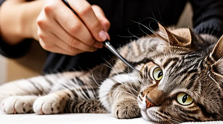 How do lice look on cat fur?