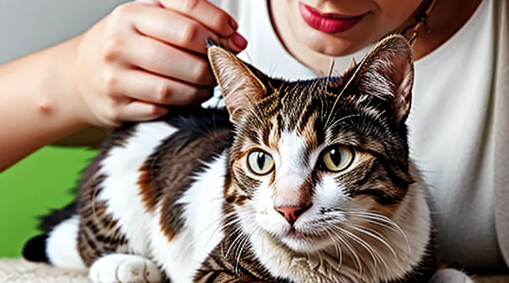 How does a flea collar help eliminate fleas on a cat?