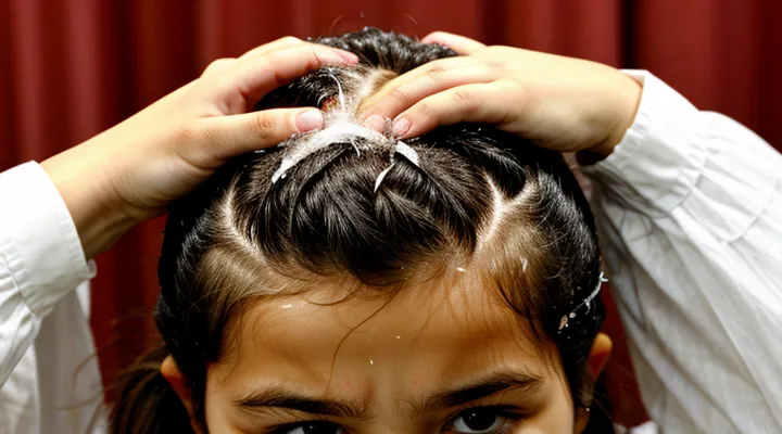 How does a head infested with lice look?