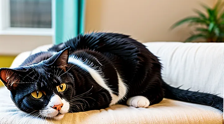 How does a subcutaneous mite appear on a cat and how should it be treated?