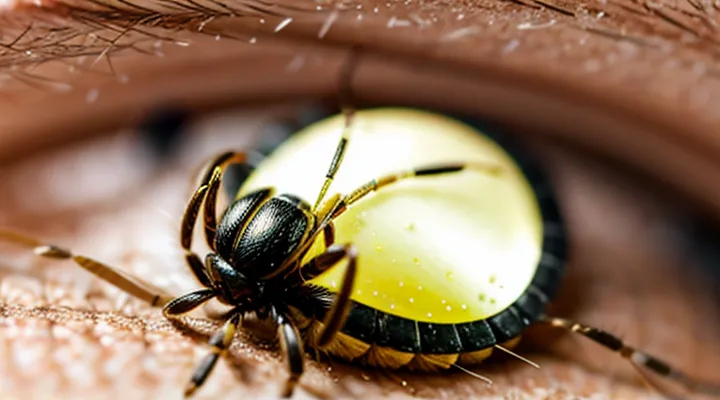 How does a tick attach to a human?