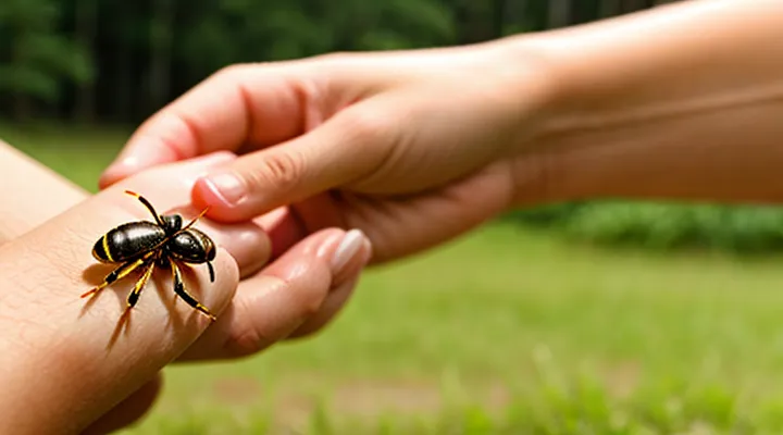 How does a tick bite appear on skin?