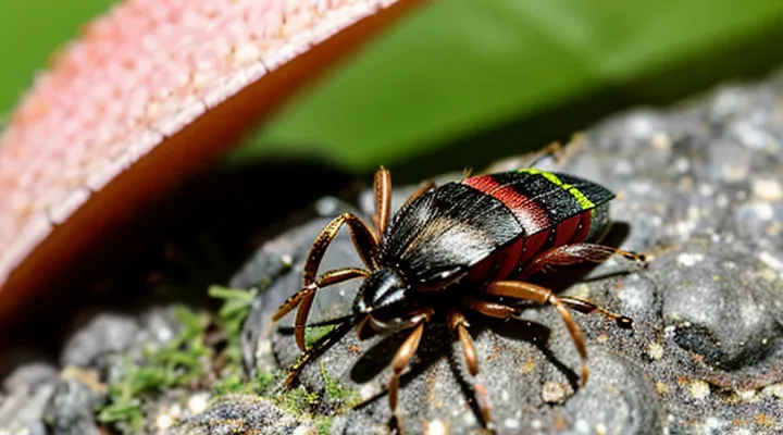 How does a tick bite site look on a human?