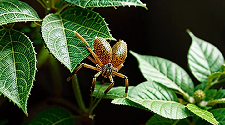 How does spider mite look on a Benjamin fig?